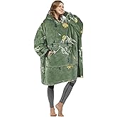 Catalonia Oversized Blanket Hoodie Sweatshirt, Comfortable Wearable Sherpa Pullover,Gift for Her