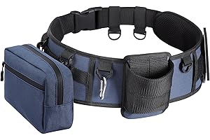 PELLOR Fishing Belt Rod Holder Adjustable Fishing Fighting Waist Belt with Detachable Tackle Bag, Multi-Hook Design, Professional Fishermen Tackle