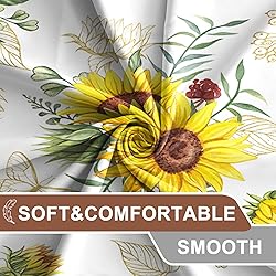 AWERT Vibrant Sunflower Shower Curtain for