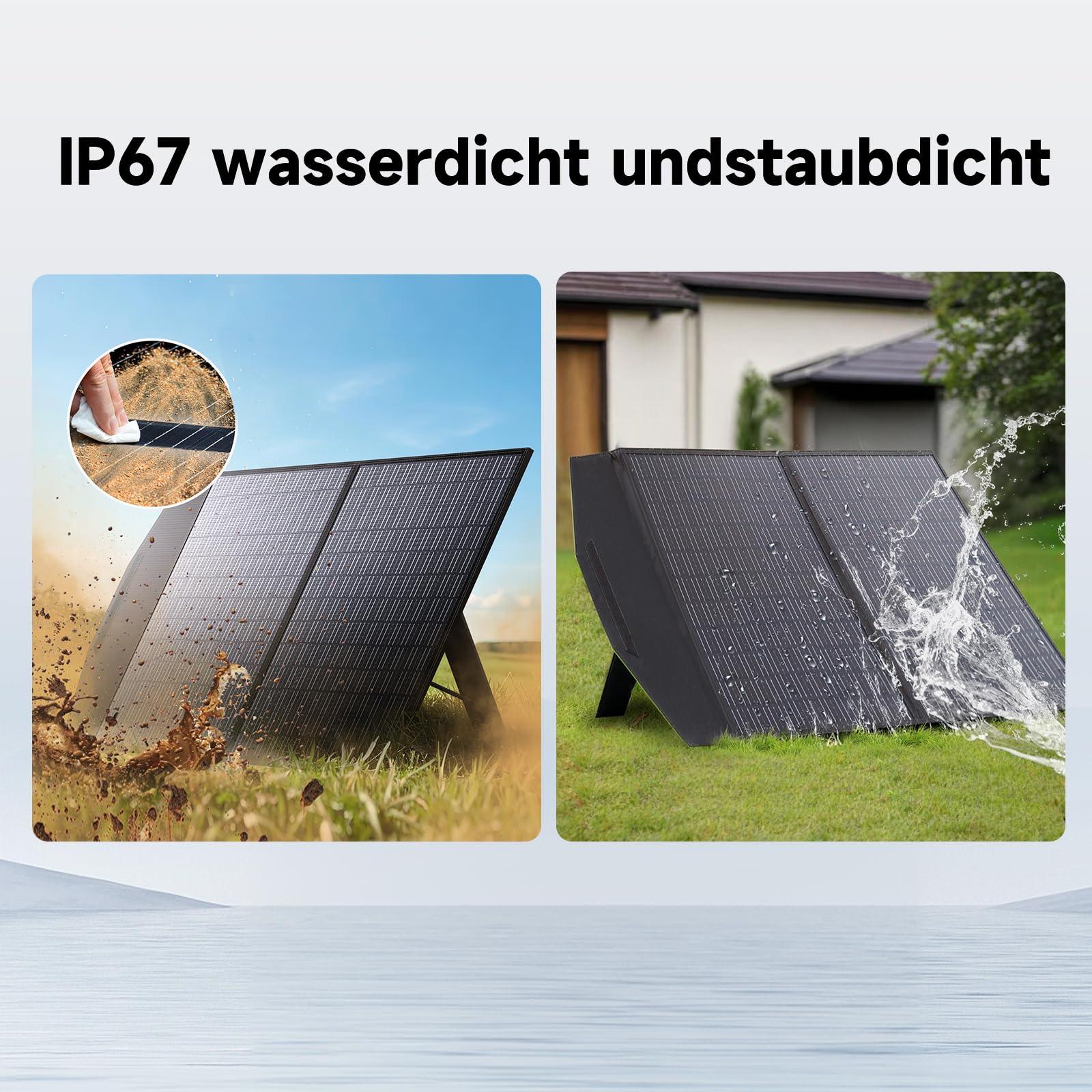 ALLPOWERS Faltbares Solarpanel 100W, Monokristalline Solarmodule für S300 R600 R1500 R2500 Tragbare Powerstation, Solargenerator, Photovoltaik Modul Solaranlage für Camping Garten Wohnmobil RV 7