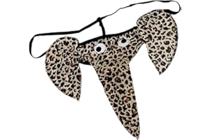 PHDuLac Man Funny Underwear Men’s Gag Gift Elephant Thong Reindeer Mankini G-String Exotic Prank Long U Bulge Pouch