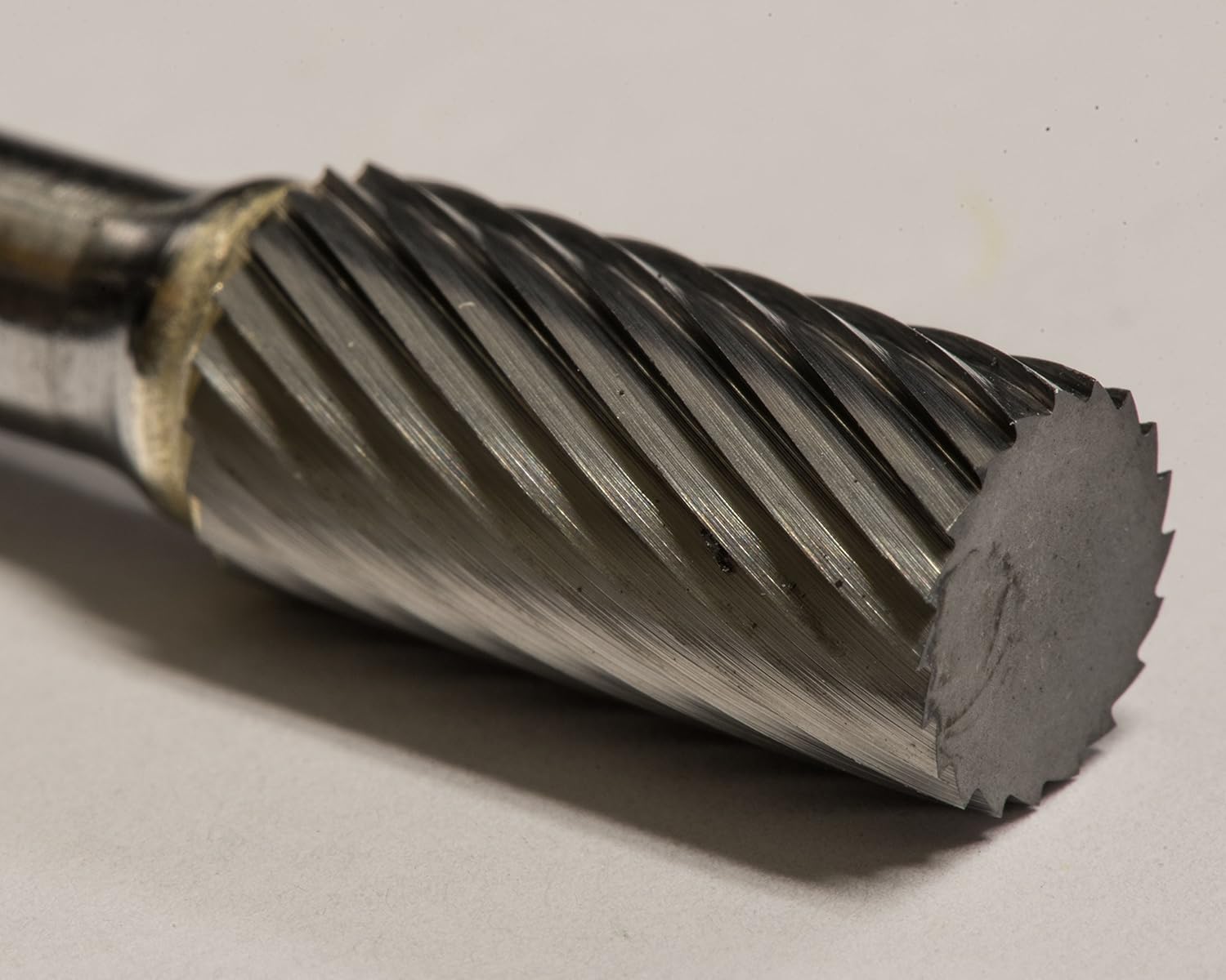 SA3 3/8" Style A Cylindrical Shape. 1/4" Shank Single Cut Carbide Burr
