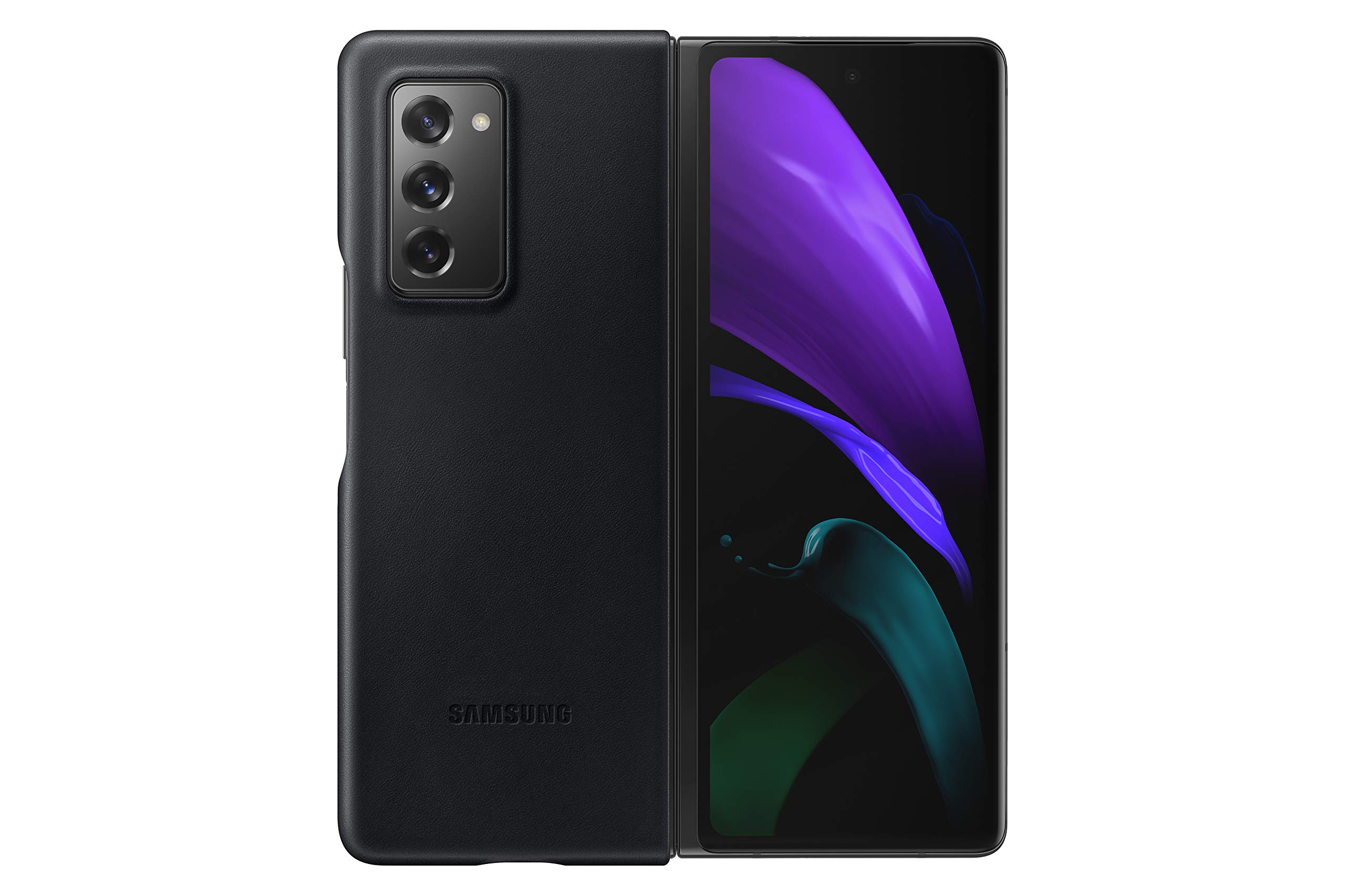 Samsung Galaxy Z Fold2 Leather Cover, Black EF-VF916LBEGEU