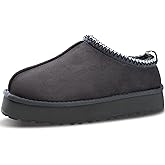 Gohom Platform Slippers Mini Boots for Women Fleece Lined Booties Anti-Slip Snow Slippers for Women Outdoor