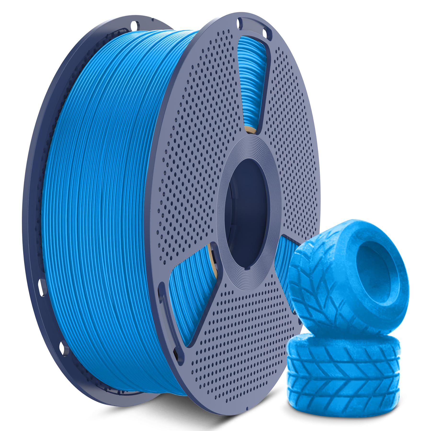 SUNLU TPU 3D Printer Filament 1.75mm, High Speed 95A TPU Filament, 1KG Flexible 3D Filament for Fast Printing, Dimensional Accuracy +/- 0.03mm, Suitable for Most FDM 3D Printers. (Azure) Image