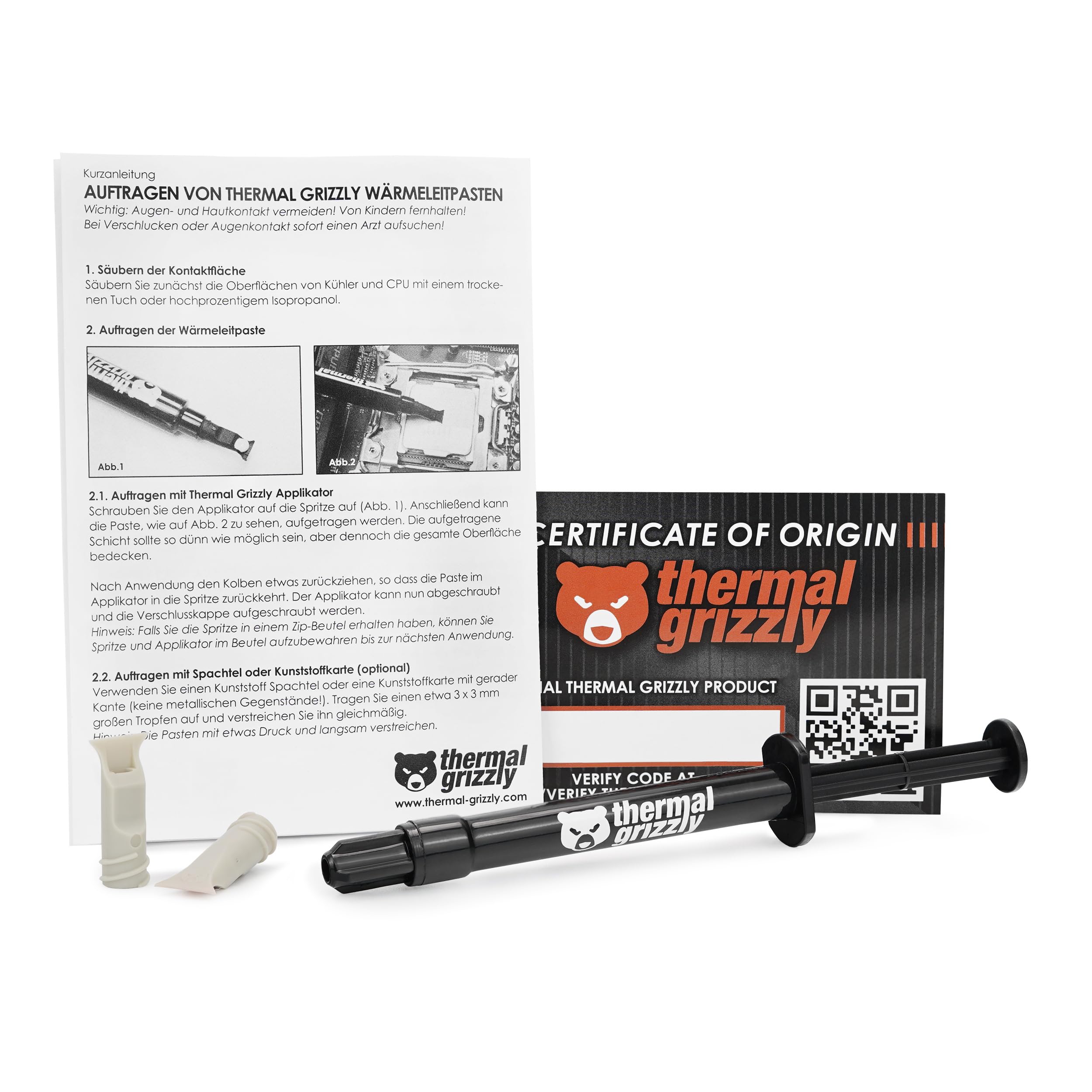 Thermal Grizzly Kryonaut Extreme - 2 Gram - Extremely High Performance Thermal Paste with 12 Cleaning Wipes 6 Wet & 6 Dry- for Maximum Thermal Conductivity While Overclocking CPU/GPU/PS4/PS5/Xbox