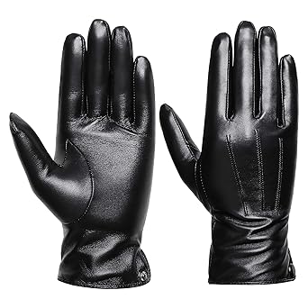 Acdyion Damen Winter Leder Handschuhe Touchscreen Echt Leder Nachrichten Schreiben Texting Fahren Winter Warm Handschuhe mit 