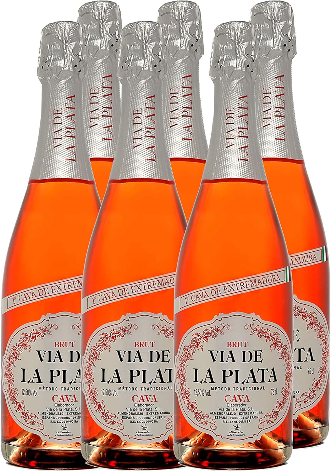 CAJA 6 UN. CAVA ROSADO BRUT COUPAGE VIA DE LA PLATA: Amazon.es: Alimentación y bebidas