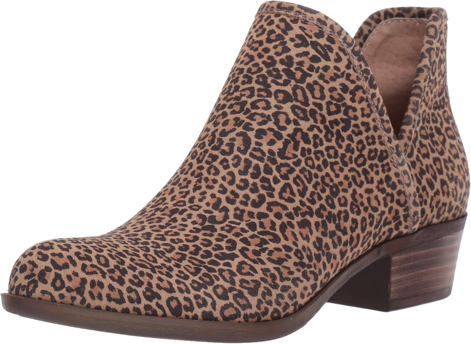 bashina 2 leopard block heel booties