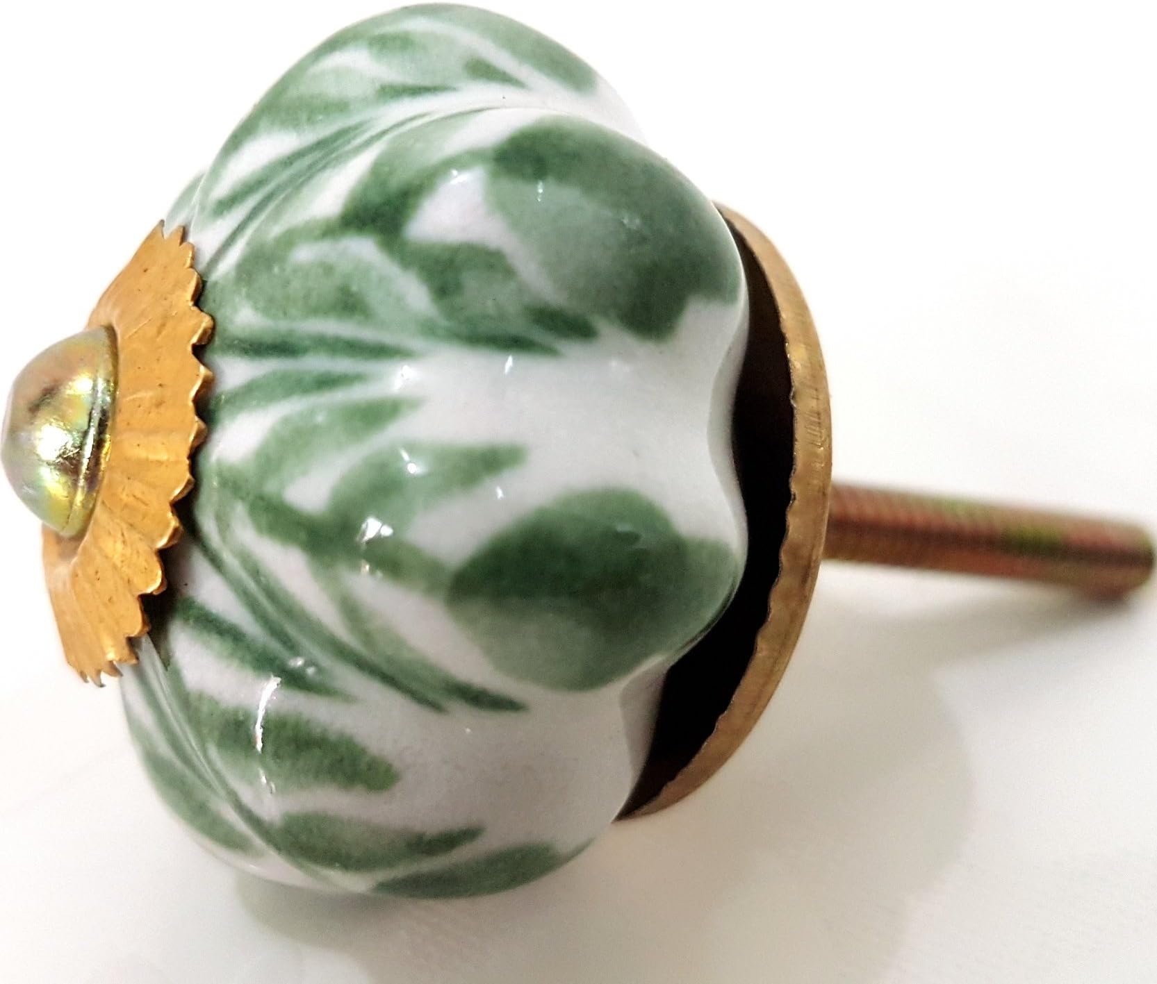 Lot of 6 Ceramic Knobs Door Cabinet Drawer Cupboard Vanity Closet Bar Pulls