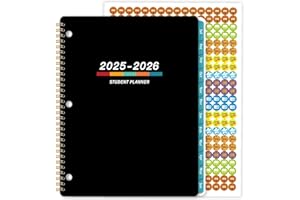INDEME Student Planner 2025-2026 - Academic Planner 2025-2026, July 2025 - June 2026, 11" × 9", Weekly Lesson Planners, Monthly & Weekly School Planners for Middle or High School, Stickers, Week's Goals, Tabs