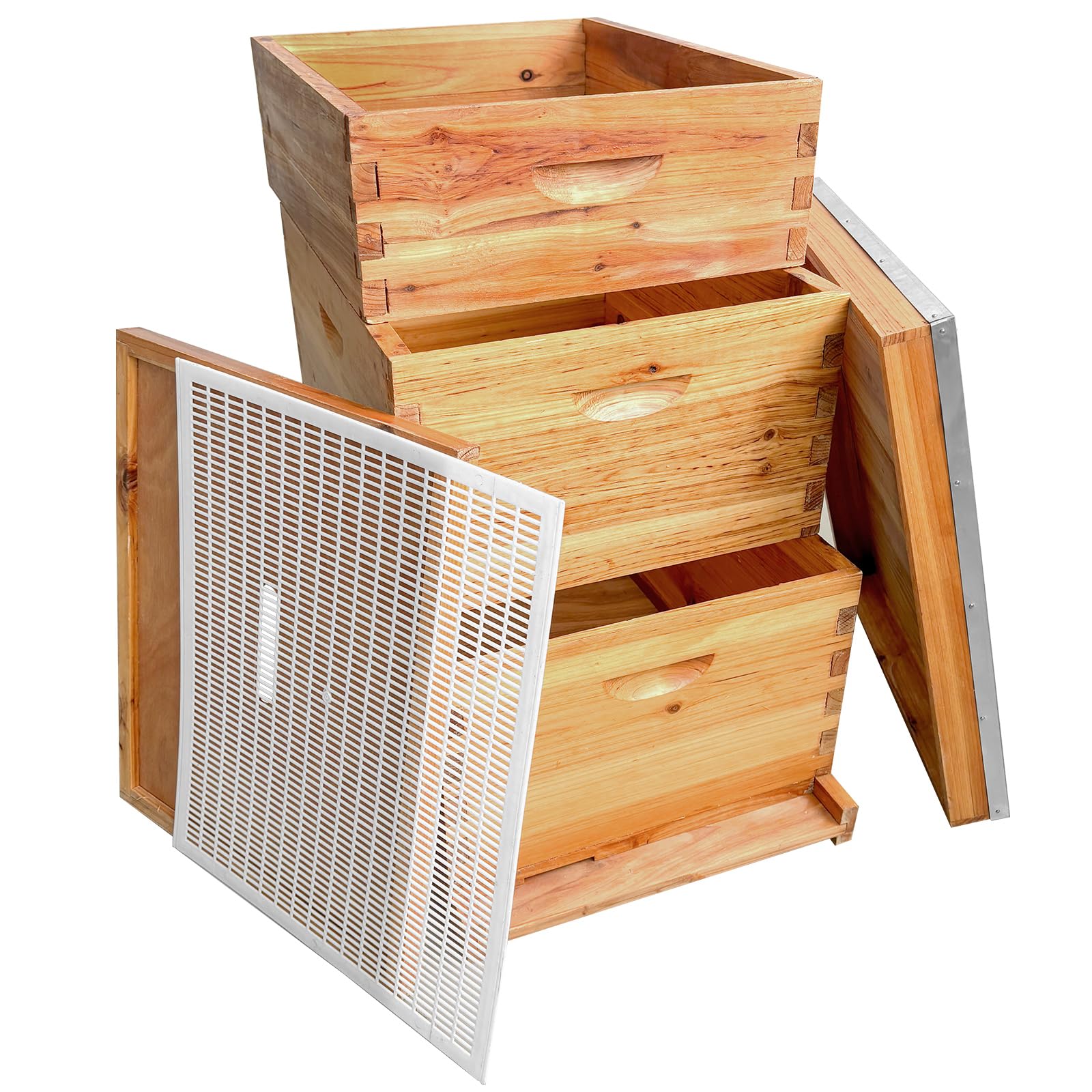 Jwevvie 3-Layer Bee Hive, Beehive Kit Langstroth