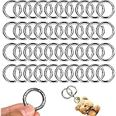 40Pcs Spring O Rings Round Carabiner Snap Clip, 28MM Zinc Alloy Spring Round Keychain, Spring O Ring for Key Chains, Bag, Purse, Handbag