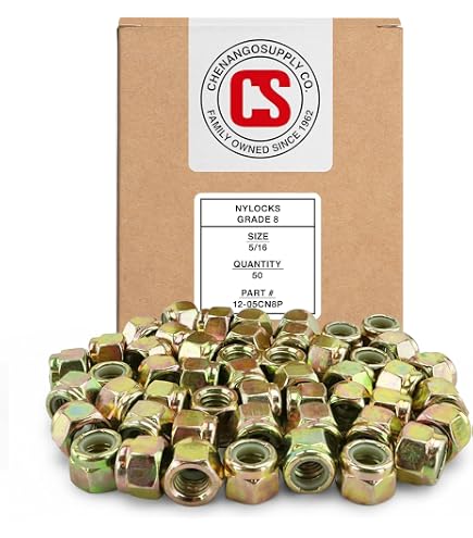 Amazon.com: Chenango Supply 3/8-16 Grade 8 Nylon Insert Lock Nuts