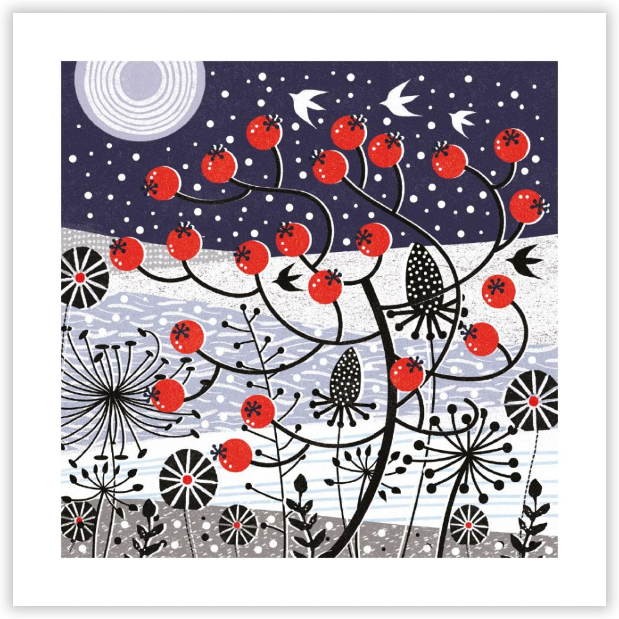 Museums & Galleries Charity Christmas Cards Pack of 8 - Frosty Morning Contemporary Scene - Festive Christmas Cards Multipack with Envelopes - Supporting UK Charities