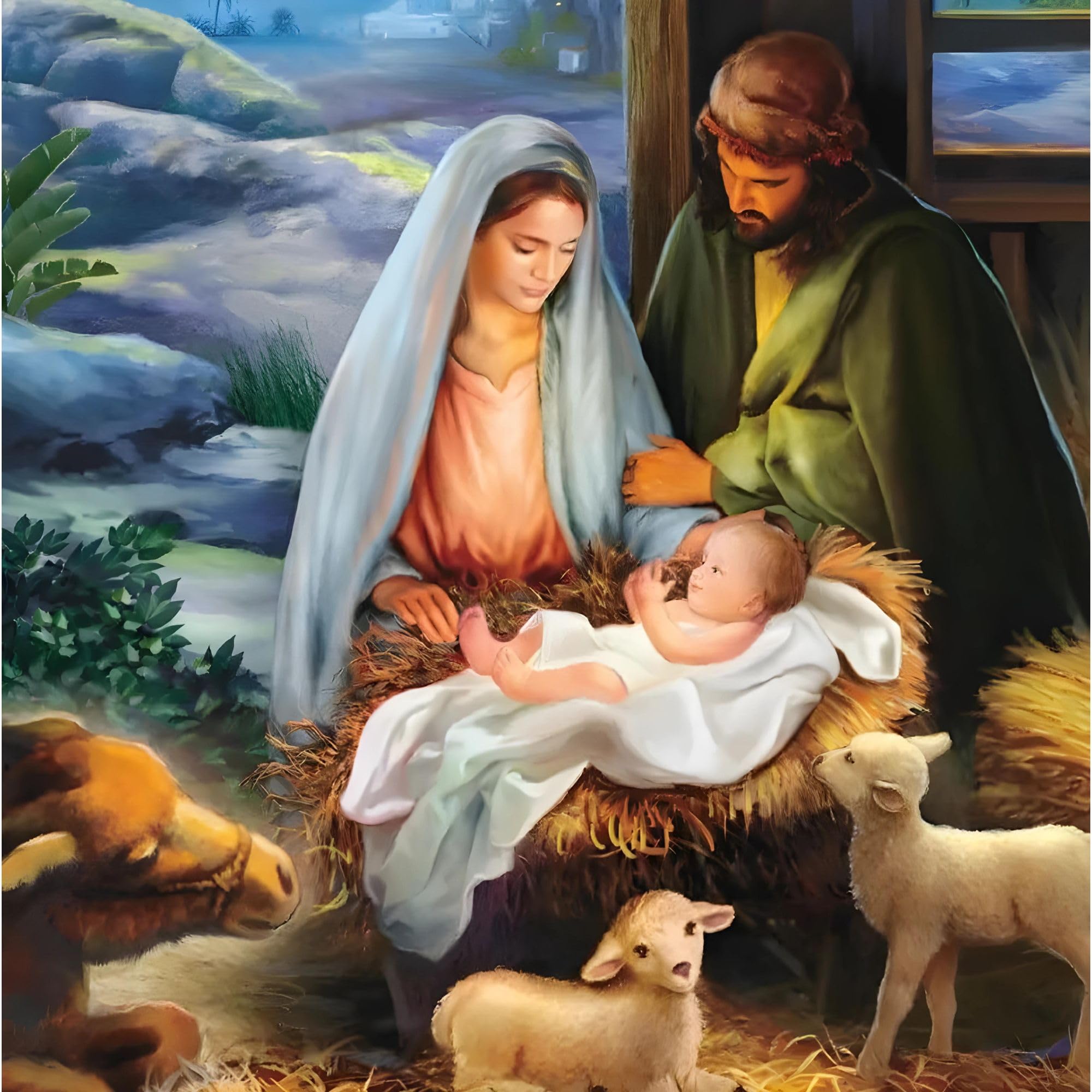 GBCC Charity Christmas Cards Pack of 10 - Premium Religious Christmas Greeting Cards Multipack with Envelopes - Traditional Nativity Scene - Supporting UK Charities