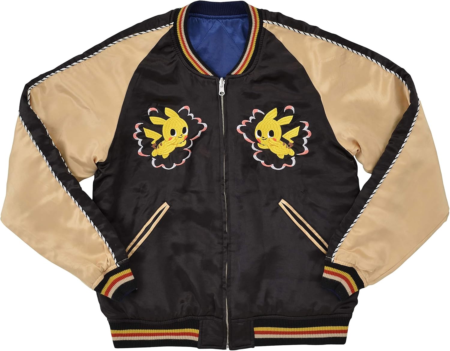 Amazon ポケモンセンターオリジナル スカジャン Pokemon Time ピカチュウ L おもちゃ雑貨 おもちゃ