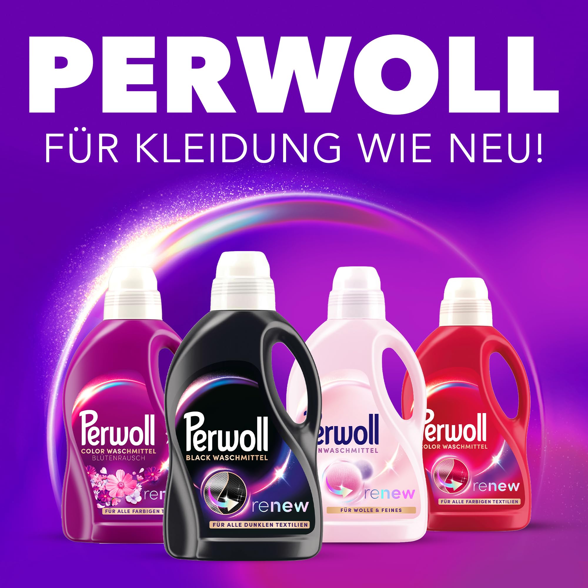 Perwoll Renew Black Waschmittel (80 Waschladungen), Feinwaschmittel reinigt sanft und erneuert dunkle Farben und Fasern, für alle dunklen Textilien, mit Dreifach-Renew-Technologie 7