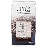 Jim’s Organic Coffee – Sweet Love Blend – Whole Bean, Dark Roast, Bold 11 oz Bag