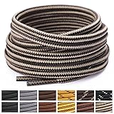 Stepace Round Shoelaces [2 Pairs] Heavy Duty Boot