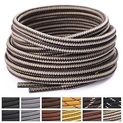Stepace Round Shoelaces [2 Pairs] Heavy Duty Boot