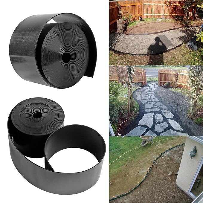 AYITOO Flexible Lawn Edging, Smooth Plastic/Flower Bed Edge, Plastic