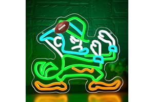 DYUAI University Neon Sign for Wall Decor Dimmable University Football Team Logo Led Neon Light for Man Cave Birthday Gifts for Fans Led Light Up Sign for Party Club Bar Dorm Decor Size13.7 * 11.9Inch