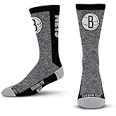 For Bare Feet NBA Unisex Marble Mvp Crew Sock Nba Large