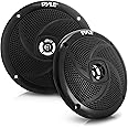 Pyle Waterproof Marine Speakers - Pair of 5.25" 180 Watt Low Profile Slim Style System - Weather Resistant Outdoor Rated Spea