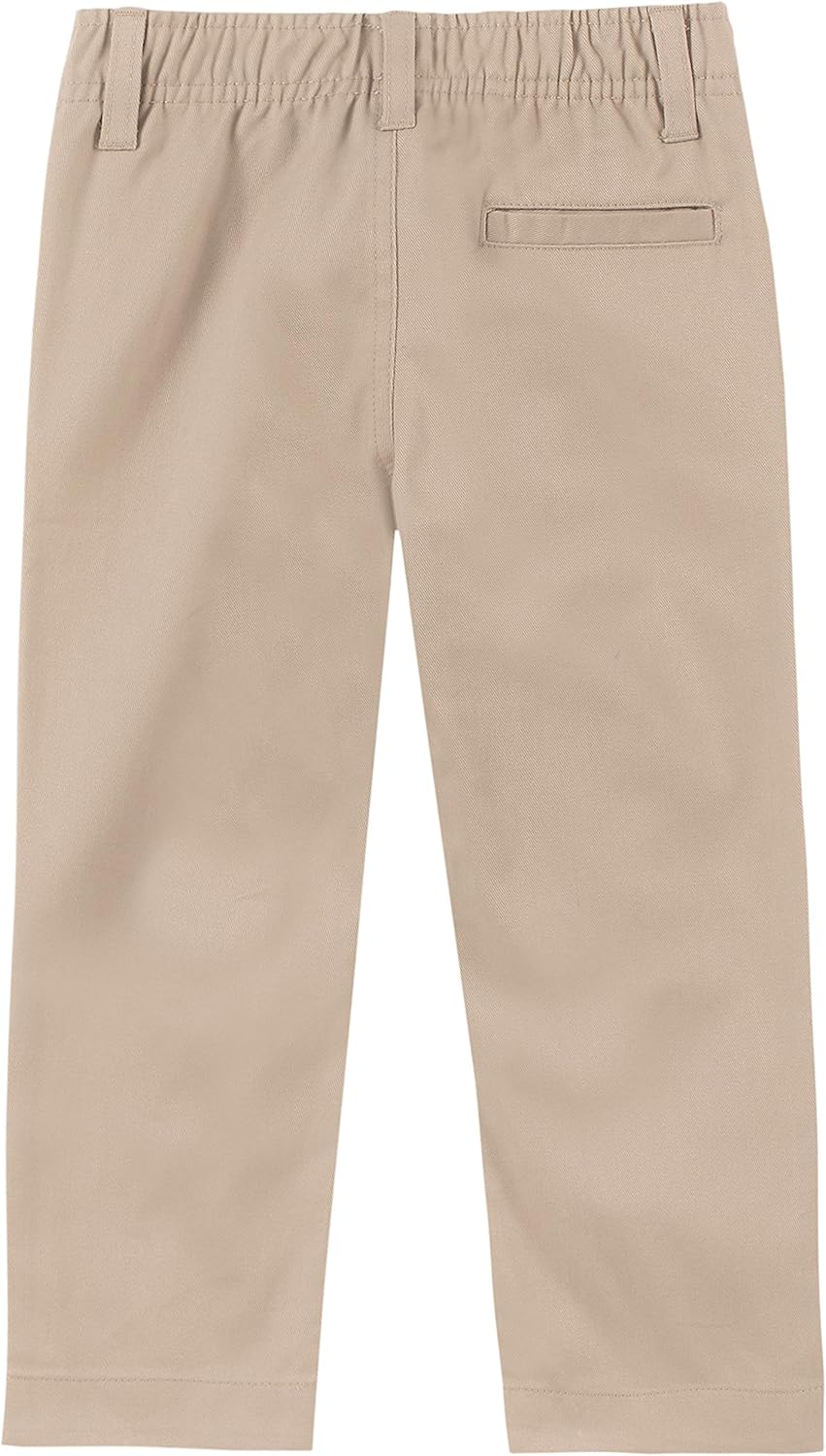 IZOD Boys' School Uniform Flat Front Twill Pants: Clothing