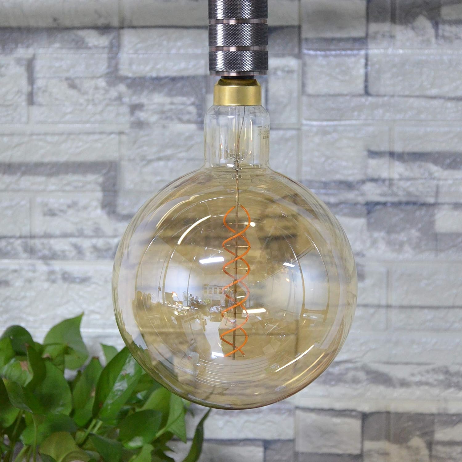 SD LUX E27 Vintage Light Bulbs LED Globe 8W 450LM (40W Equi.) Pendant Light XXL Decorative Light Bulbs Large Vintage Edison Bulbs Dimmable Pendant Lighting Warm White 2200K,1 Pack (G200SL-EU) - Image 3