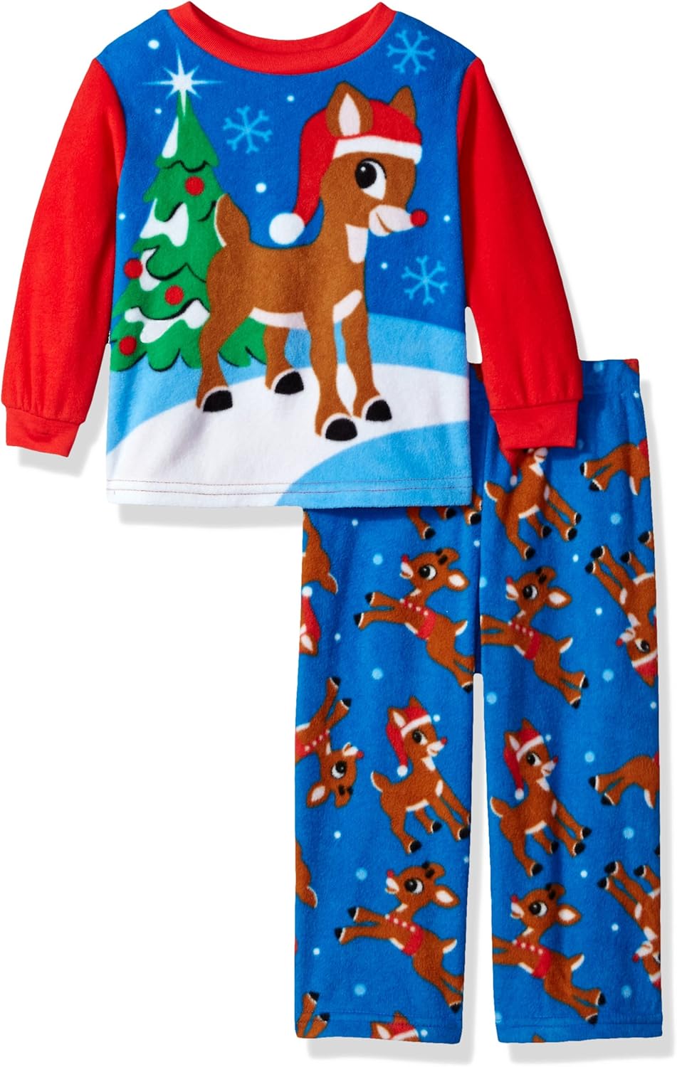 Rudolph Boys' Toddler RedNosed Reindeer 2Piece Fleece Pajama Set, Rudolph Red, 18M Amazon.ca
