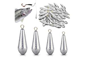 Lead Fishing Weights, 20 Pcs Drop Shot Fishing Weight Sinker, Bass Casting Fishing Weight for Saltwater, Freshwater (10g/15g/