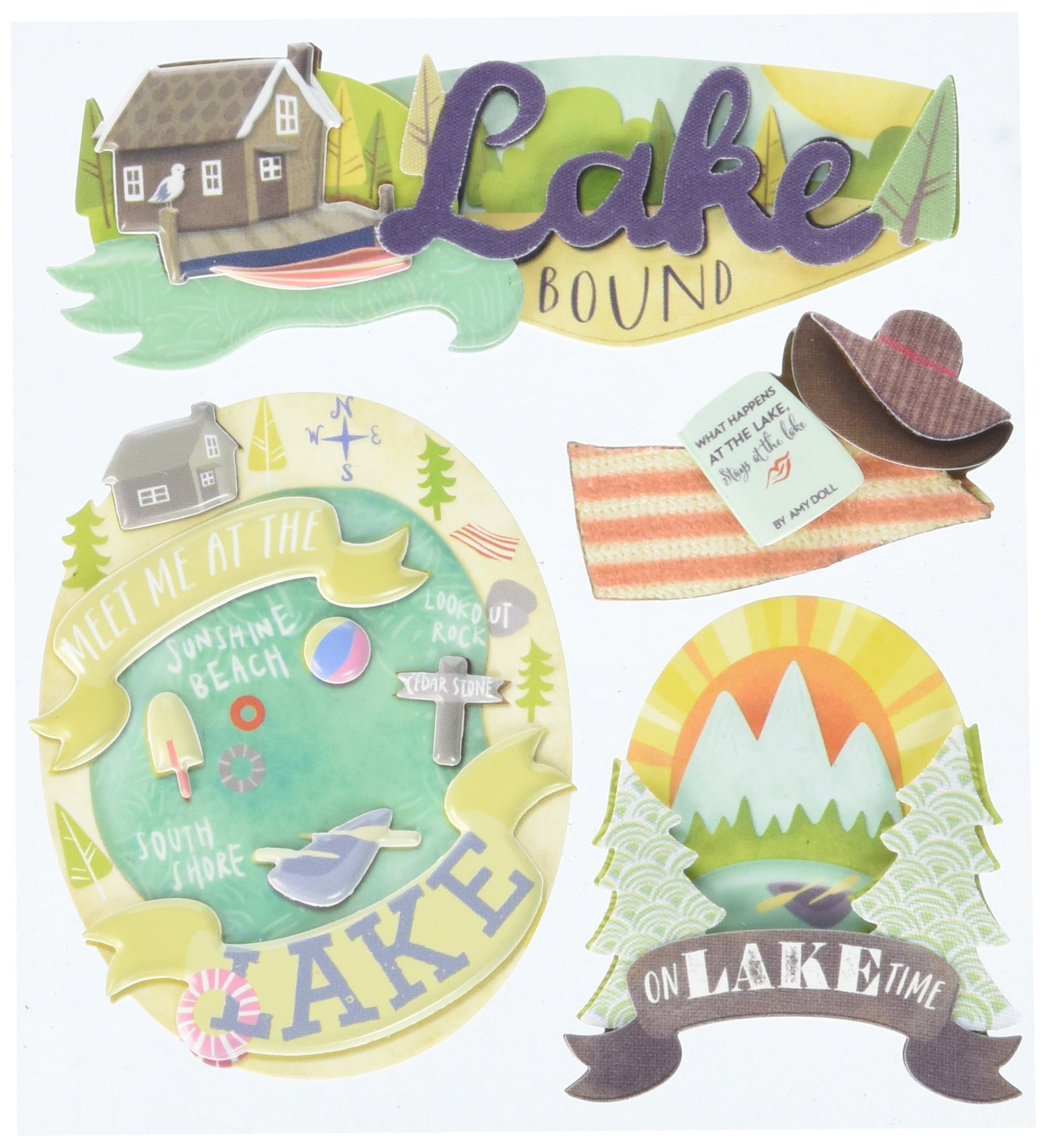 Jolees Boutique Dimensional Stickers-Lake, Other, Multicoloured