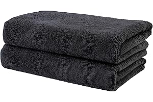 Polyte - 2 Microfibre Towels - Hair Drying - Professional Quality/Hair Salon - Dries Fast/Lint Free - 50 x 101 cm