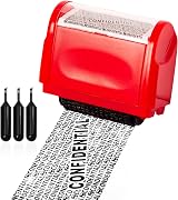 YAAVAAW Privacy ID Address Blocker Stamp Red 1.35in Roller