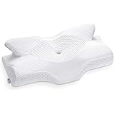 Elviros Cervical Memory Foam Pillow, Contour Pillows for Neck and Shoulder Pain, Ergonomic Orthopedic Sleeping Neck Contoured