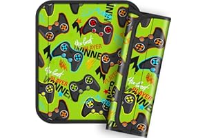 Akkya 2 Pack Seat Belt Cover Pad, Seatbelt Cushion Car Seat Strap Pads for Kids Cute Carseat Stroller Shoulder Strap Protector Accessories(Green)