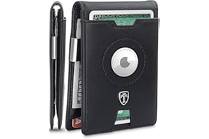 TRAVANDO AirTag* Wallet Mens Wallet with Money Clip Air Tag Wallet Card Holder RFID Blocking Bifold Gifts for Men