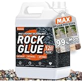 Shabebe Rock Glue,1 Gallon 99% Stronger Bond Gravel Binder for Pea Gravel, Pebble&amp;Stone-Stop Shifting, Reduce Mess, Strong Hold for Yards, Patios, Garden Walkways, Pet Safe Mulch Bond for Landscaping