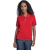 Tommy Hilfiger Womens Short Sleeve Johnny Collar Polo Sweater