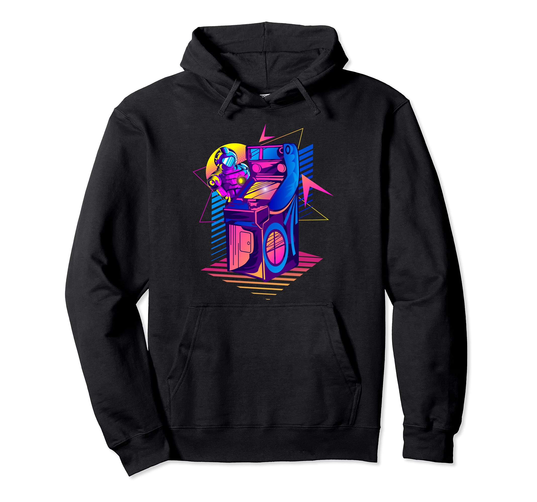 Vintage Video Game Machine Retro Vaporwave Arcade Game Pullover Hoodie
