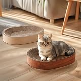 ComSaf Cat Scratching Board Cat Scratcher Indoor Bed Durable Cardboard Oval Bowl view 8