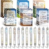 Sayglossy 24 Pcs Regalos Cristianos En Español Valentine's Spanish Gifts Pastor Women Valentines Faith Bible Verse Pen Notebook Regalos Cristianos Para Mujer En Español Church(Colorful,Scene)