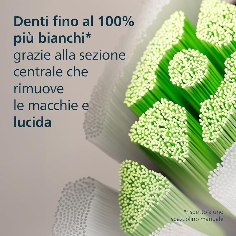 Sonicare W2 Optimal White, testine di ricambio originali, nero, confezione da 8, HX6068/88, Nuovo, 8 Testine