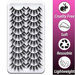 Veleasha Lashes Fluffy Wispy Faux Mink Eyelashes