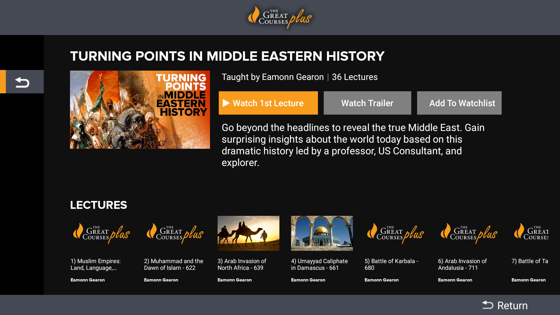 The Great Courses Plus Appstore for Android