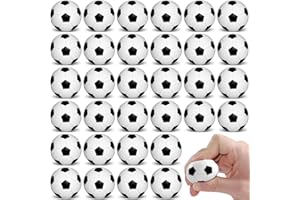 WELLVO 36Pcs Mini Foam Soccer Balls Sports Stress Balls Soccer Party Favors for Kids Adults Stress Relief Party Decoration Goodie Bag Stuffers School Carnival Reward(1.6 inch)