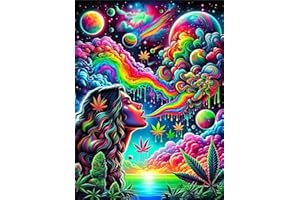 askkqtx Starry Rainbow Diamond Art Kits for Adults, Starry Sky Diamond Painting Kits, DIY 5D Round Full Drill Crystal Rhinestone Gem Art Craft Kits for Home Wall Decor 12X16 Inch