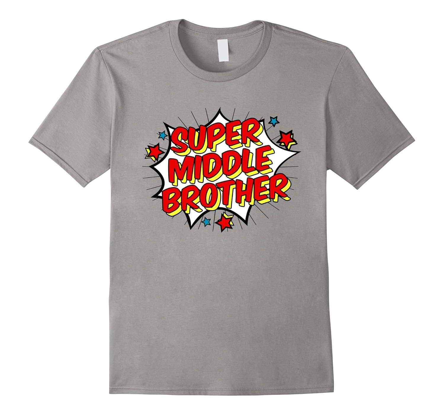 Superhero Middle Brother T-Shirt Matching Sibling Shirts-Rose